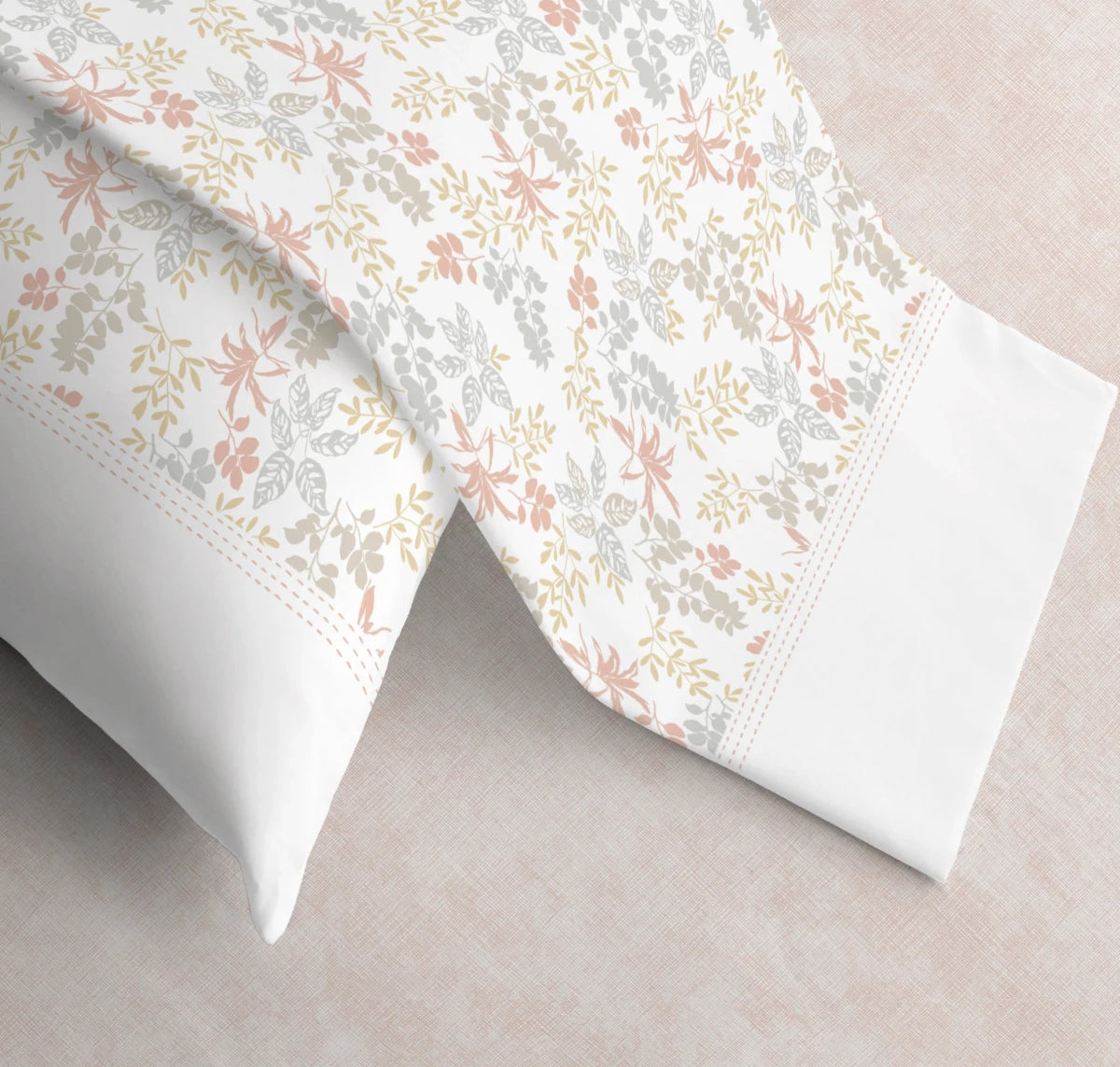 Jogo de Lençóis ASA "Flora" 100% Algodão – Floral Delicado | Fabricado em Portugal - 100% Algodão - Sonho Renovado
