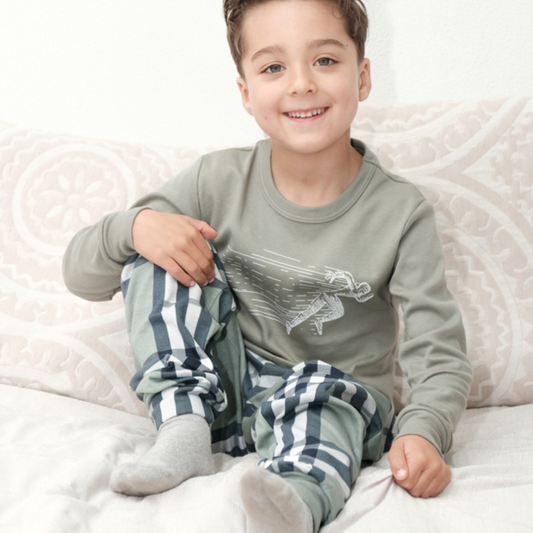 Menino | Pijama cardado 100% Algodão
