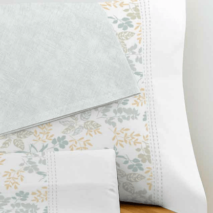 Jogo de Lençóis ASA "Flora" 100% Algodão – Floral Delicado | Fabricado em Portugal - 100% Algodão - Sonho Renovado