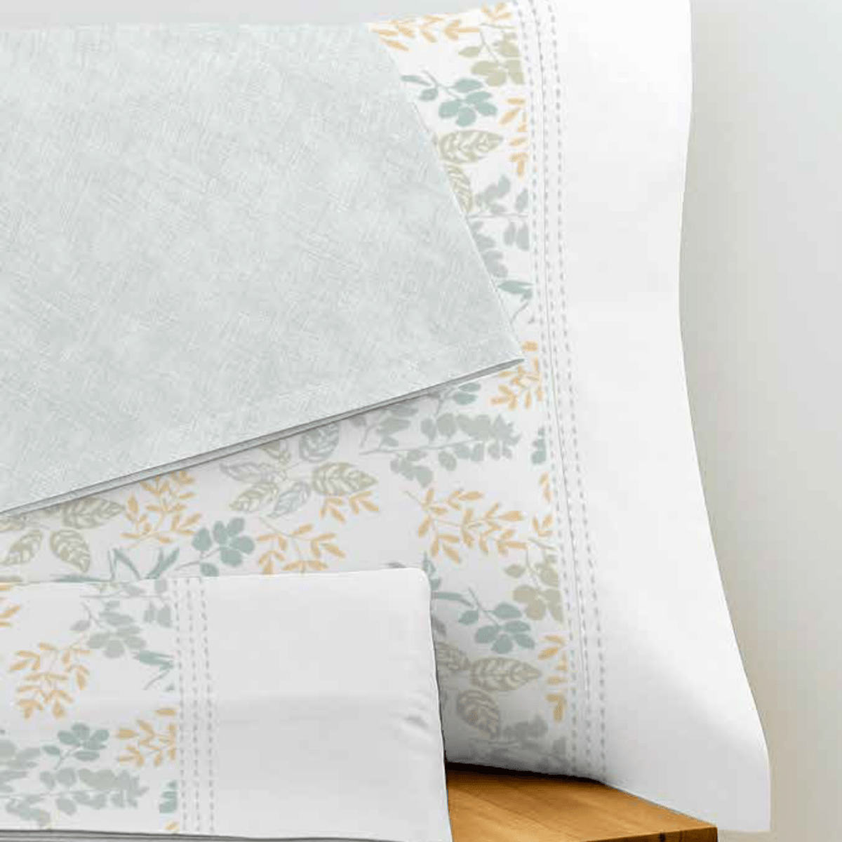 Jogo de Lençóis ASA "Flora" 100% Algodão – Floral Delicado | Fabricado em Portugal - 100% Algodão - Sonho Renovado